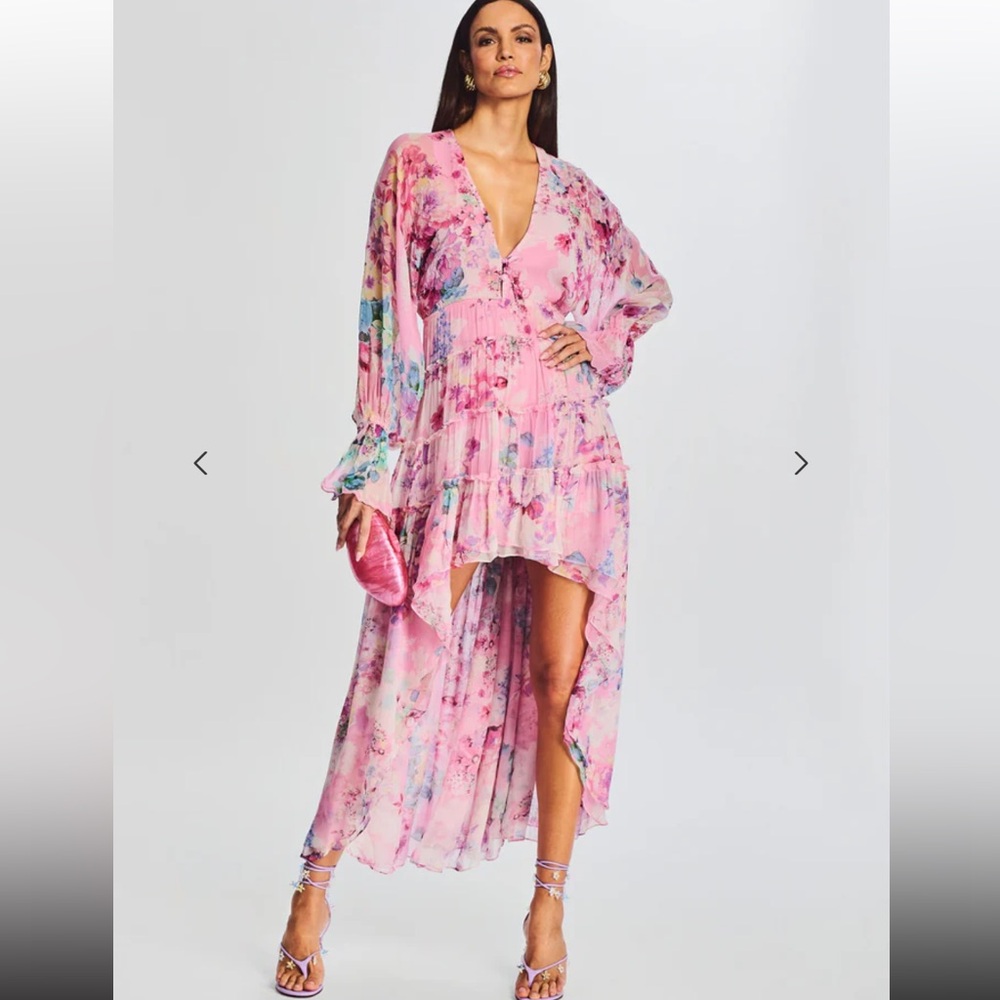 Retrofete sage high low dress